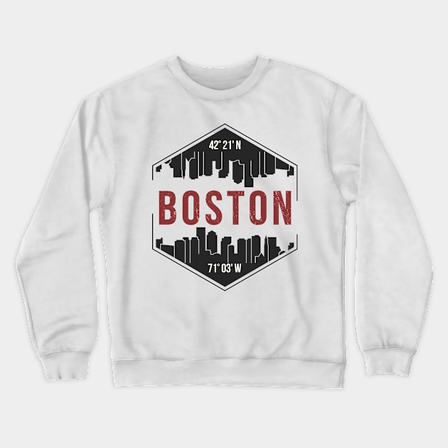 boston city Crewneck Sweatshirt by peace and love